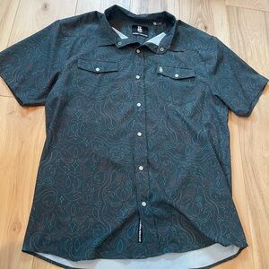 Raised By Coyotes Western Pearl Snap Button Up